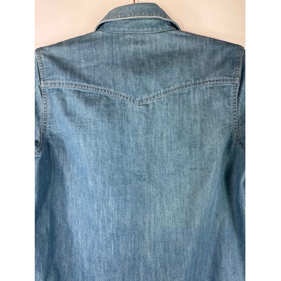 FAHERTY Denim Snap Closure Shirt, Western Style, Size Small - Picture 4 of 10